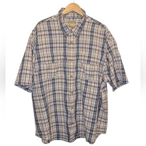 Duluth Trading Co Men's Short Sleeve Plaid Button Up Shirt Size 2XL